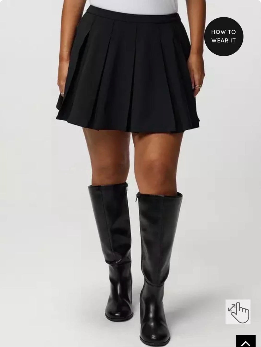 Black Pleated Mini Skirt - Women's Schoolgirl Style torrid 2X - Picture 4 of 6